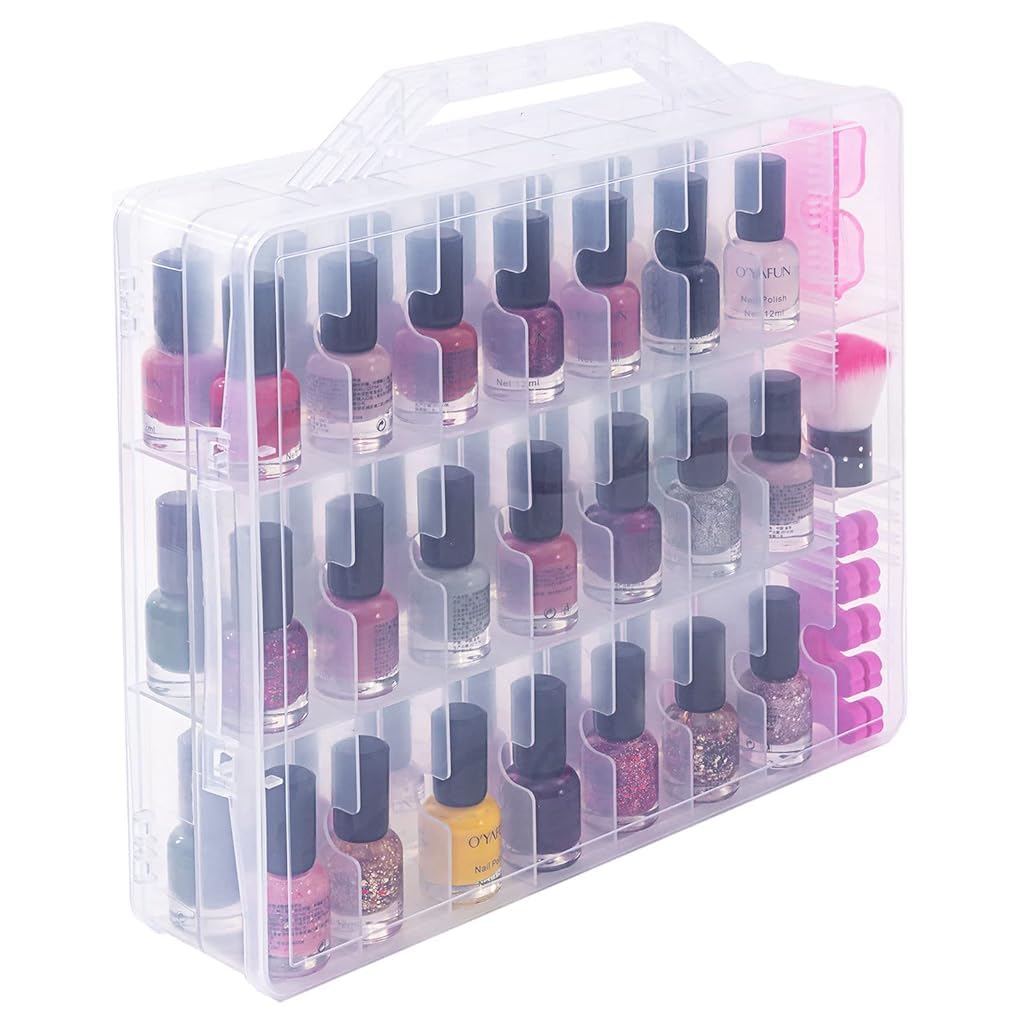 MAYCREATE® Nail Polish Organizer Case for 48 Bottles with 2 Nail Separators MAYCREATE® Nail Polish Organizer Case for 48 Bottles with 2 Nail Separators